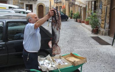 Cefalú Fischverkäufer auf der Straße (2)