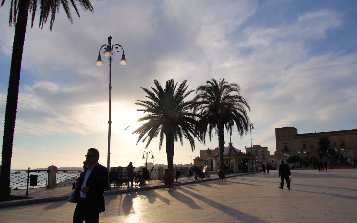 Sciacca Hauptplatz Sonnenuntergang Sciacca Hauptplatz Sonnenuntergang