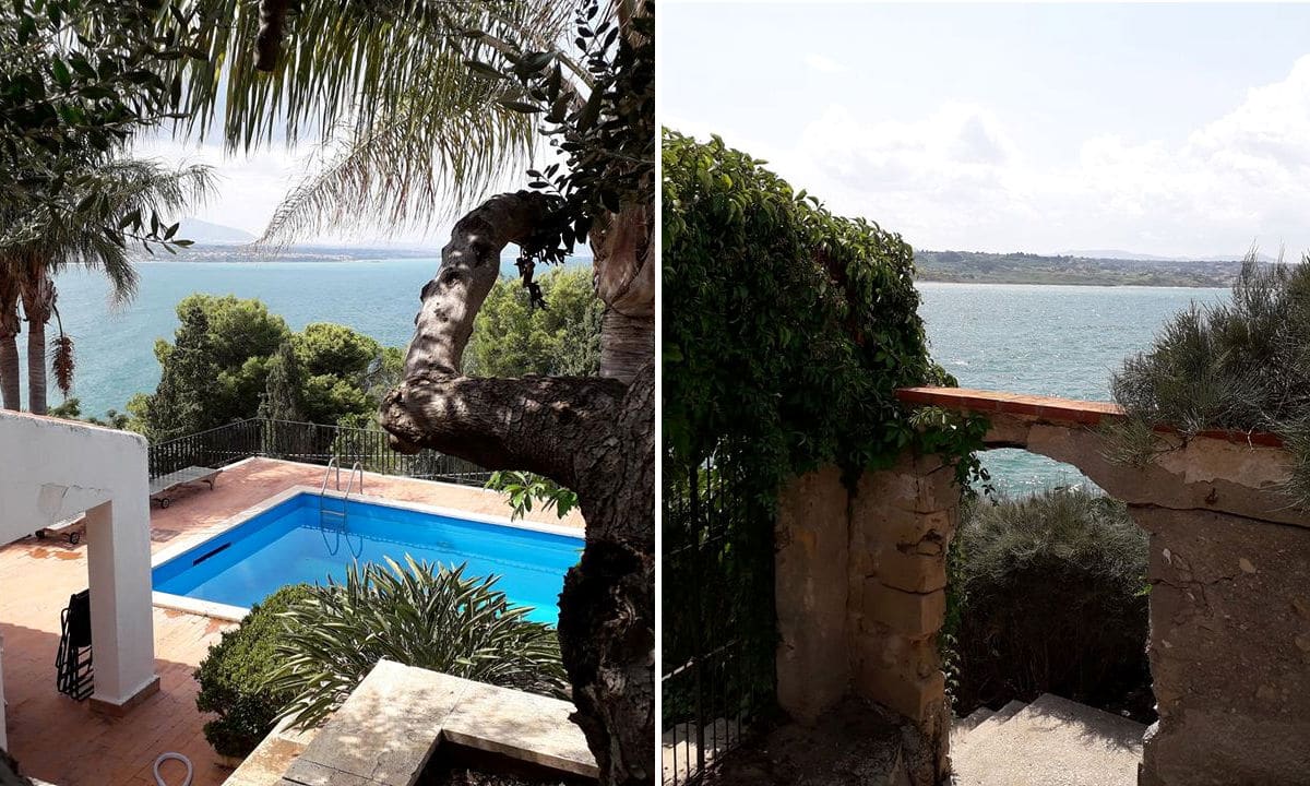 Villa Terrasini Pool und Zugang zur Badebucht (1) Villa Terrasini Pool und Zugang zur Badebucht (1)