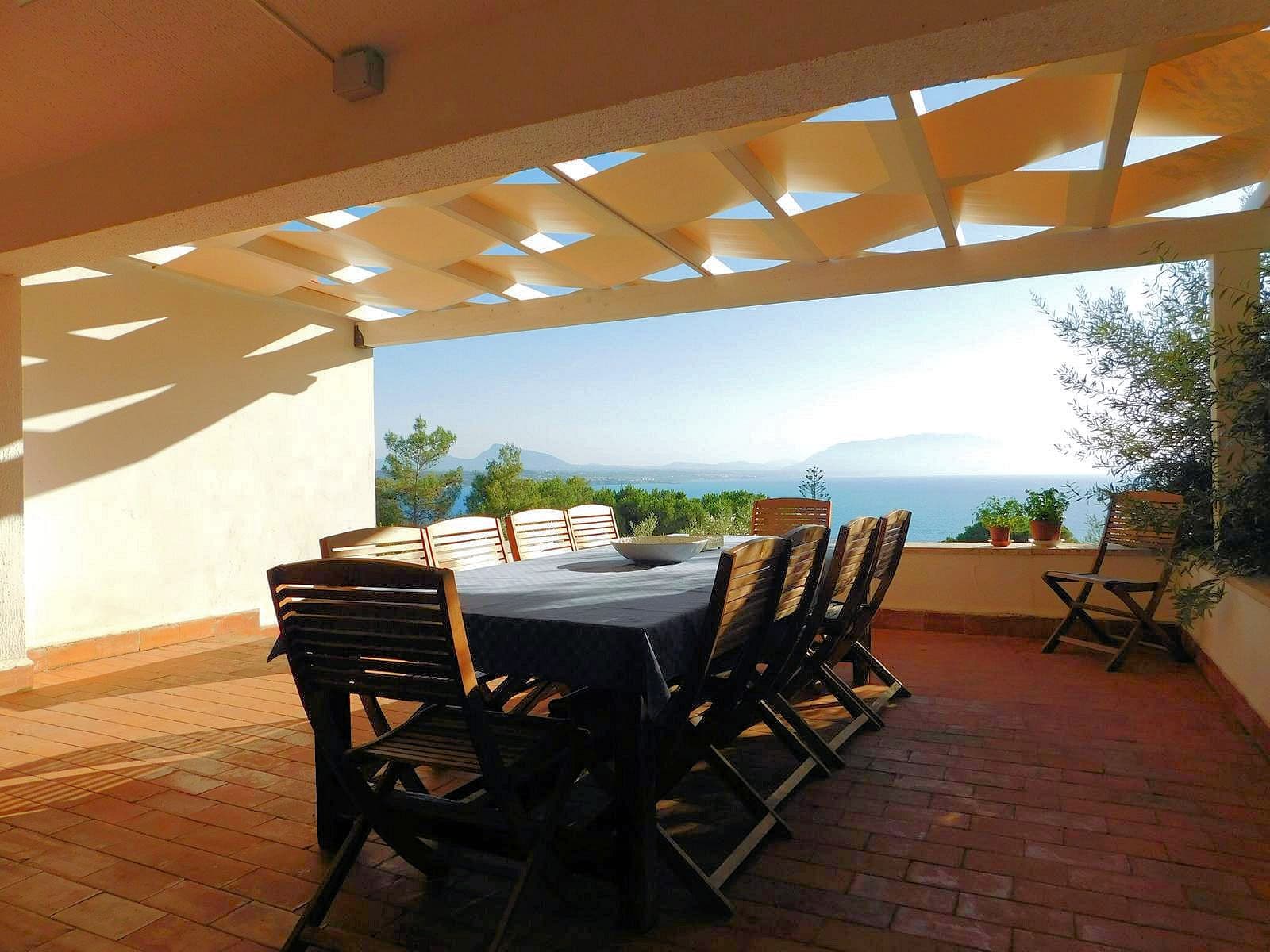 Villa Terrasini Terrasse mit Meerblick Villa Terrasini Terrasse mit Meerblick